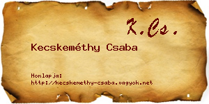Kecskeméthy Csaba névjegykártya